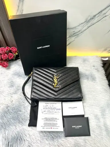Used in Good Condition! YSL Monogram Pouch Y.22