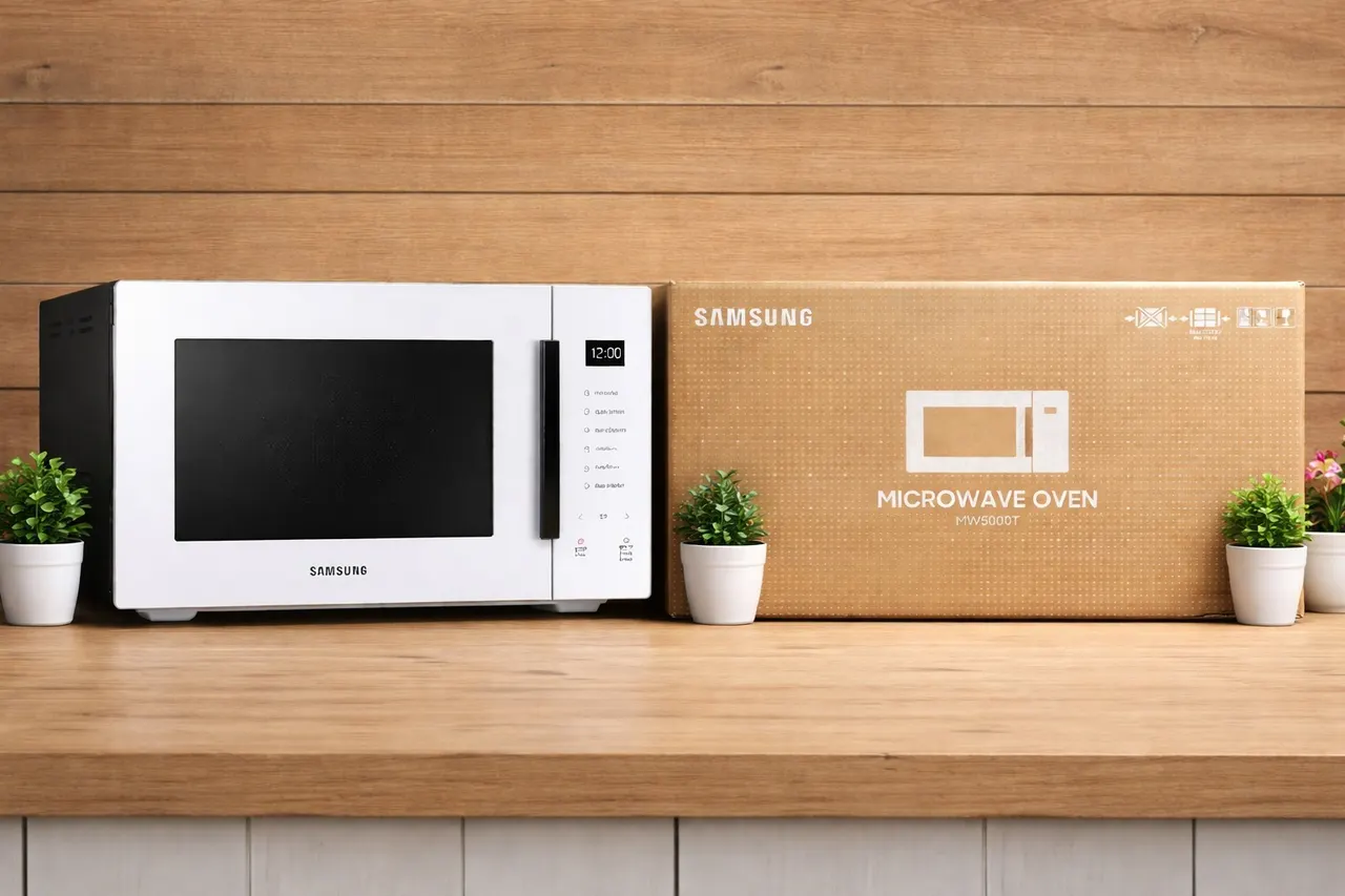 มือหนึ่ง ไมโครเวฟ SAMSUNG รุ่น MS23T5018AW/ST 23 รูปที่ 2