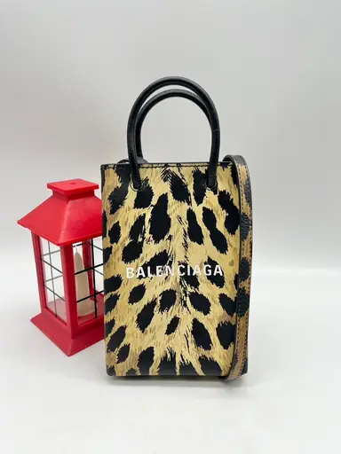 Used Balenciaga Phone bag Leopard