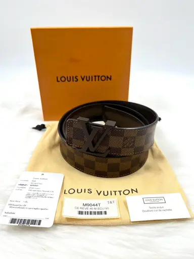 Used LV Belt Damier Ebene Size 95/36 DC 15