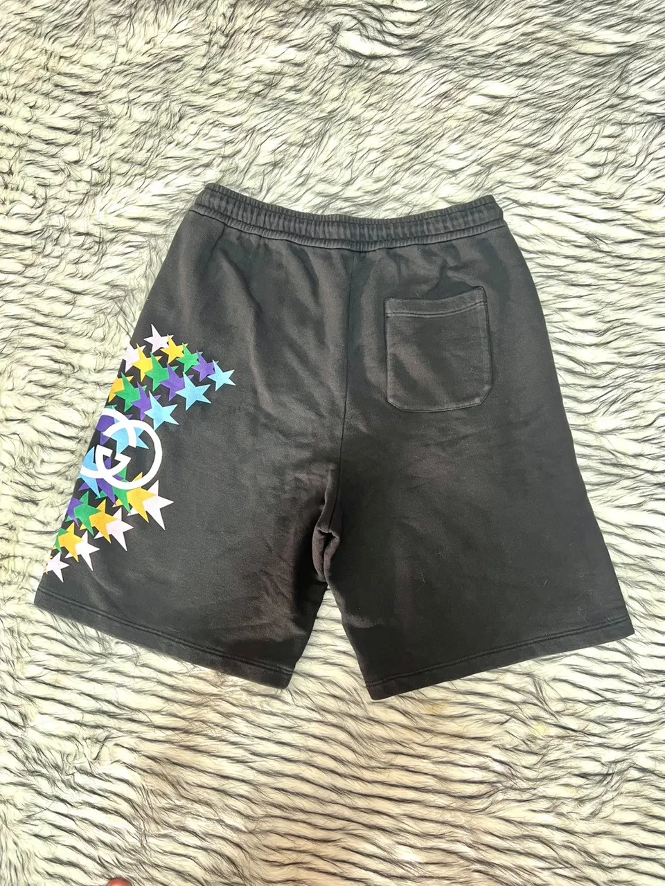 กางเกง Gucci Interlocking G Star Flash Print Cotton Shorts รูปที่ 2