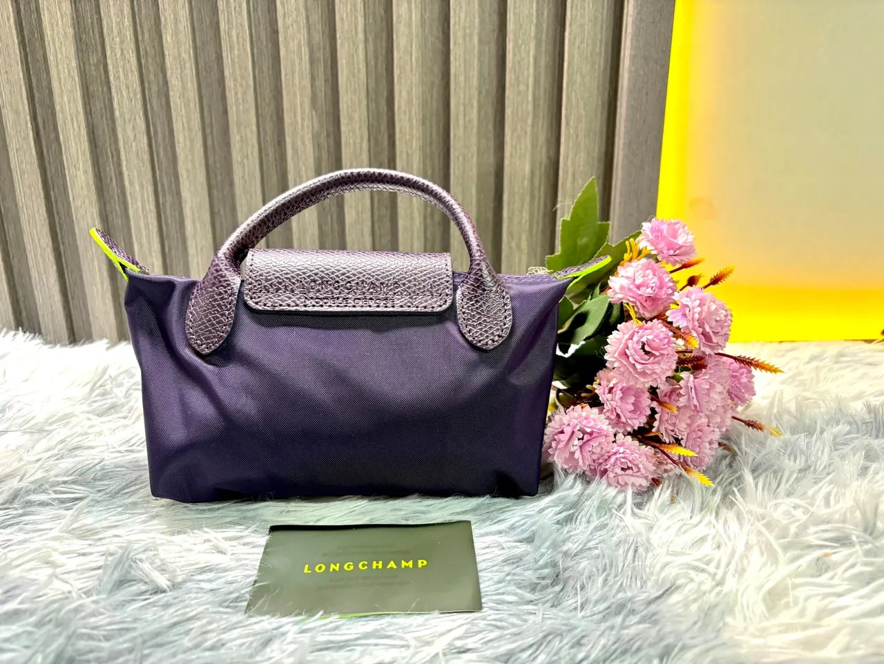 ใหม่ มือหนึ่ง กระเป๋า Longchamp Le Pliage Original Pouch with Handle รูปที่ 2