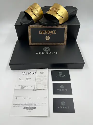 New Versace Medusa Head Printed Slides