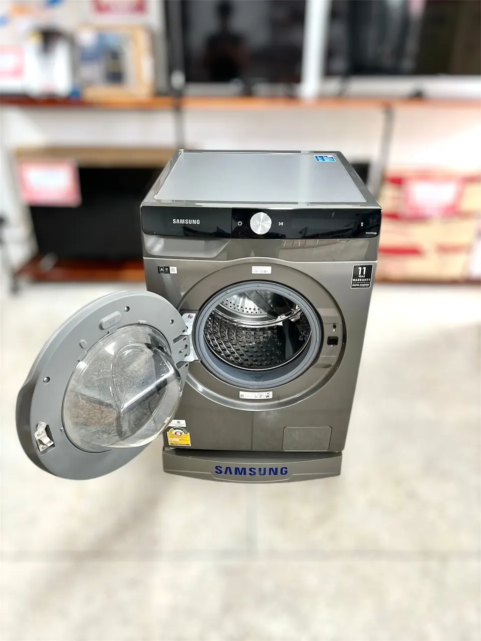 เเครื่องซักผ้าฝาหน้า SAMSUNG รุ่น WW12TP44DSX รูปที่ 2